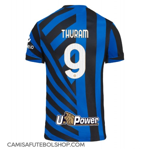 Camisa de time de futebol Inter Milan Marcus Thuram #9 Replicas 1º Equipamento 2024-25 Manga Curta